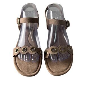 Koolaburra by UGG Womens Suede Ankle Strap Sandals Festival Boho Brown Size 9.5